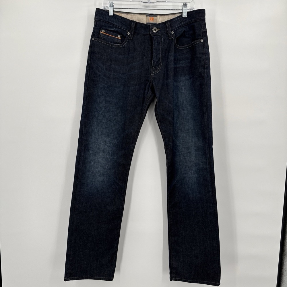 BOSS HUGO BOSS Orange Label Regular Fit Dark Wash DENIM W/Stretch Mens W34 L32 - Picture 15 of 16